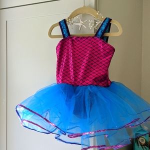 iEFiEL child mermaid dance costume tutu.  Pink and blue size US6 EUR 110-116cm